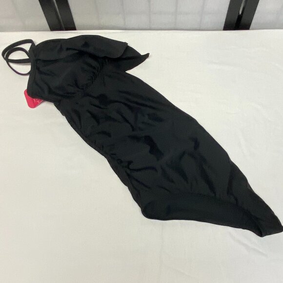 Flounce Ruffle V-Neck One Piece Maternity Swimsuit by Ingrid & Isabel Black NWT - Picture 9 of 11